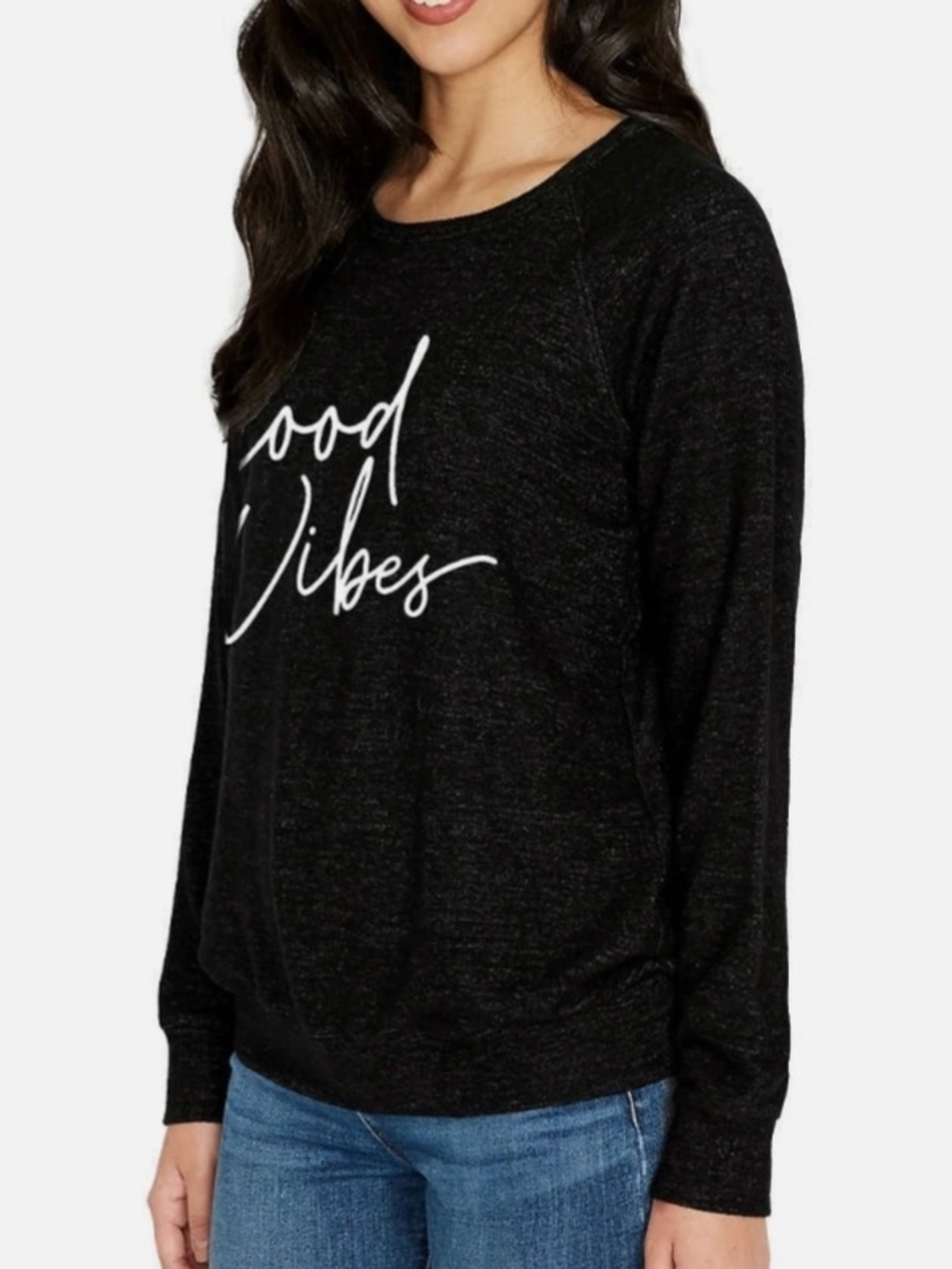 Buffalo David Bitton Black 'Good Vibes' Crewneck Sweater - Picture 2 of 3
